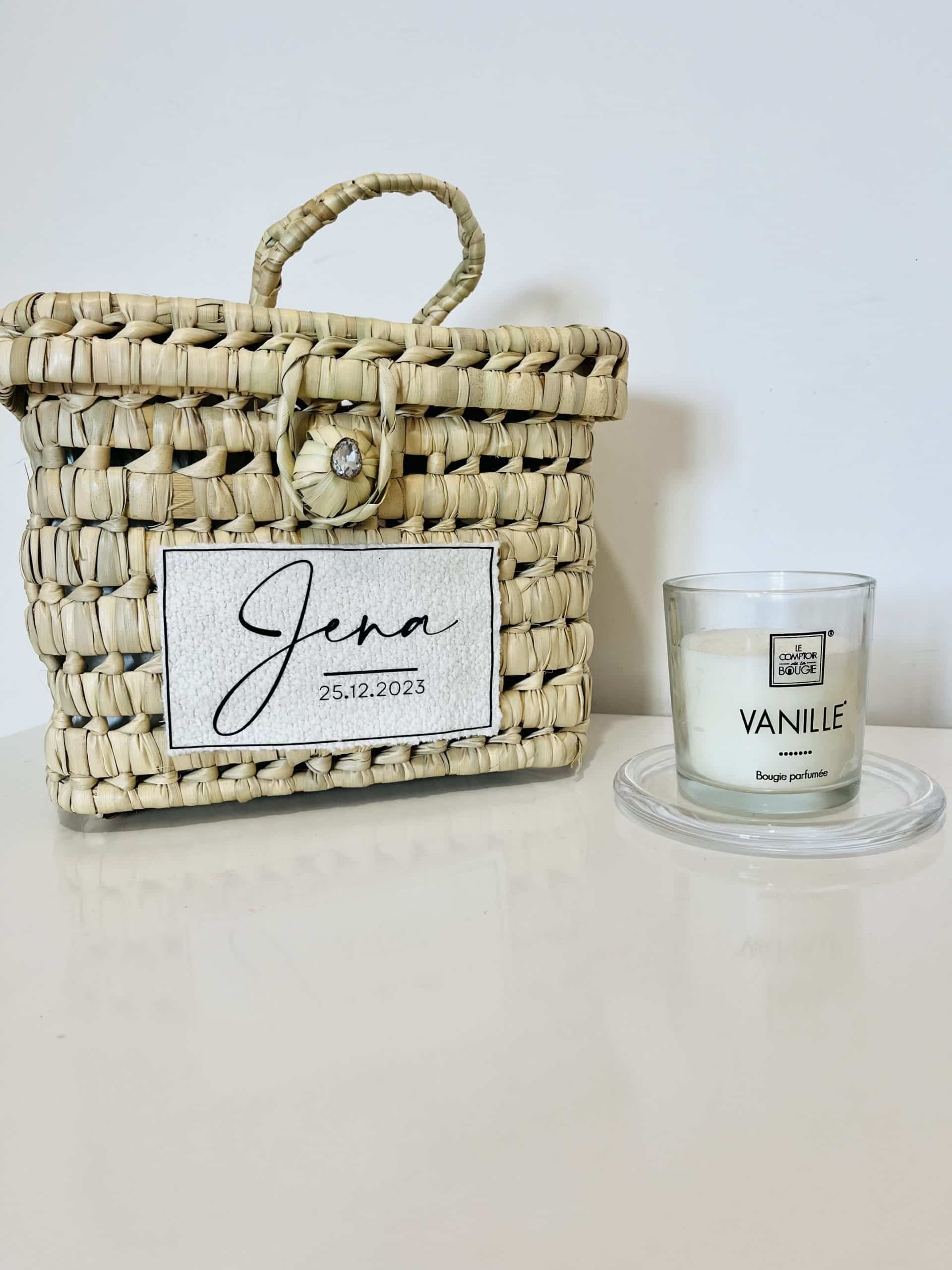 Panier en osier personnalisé