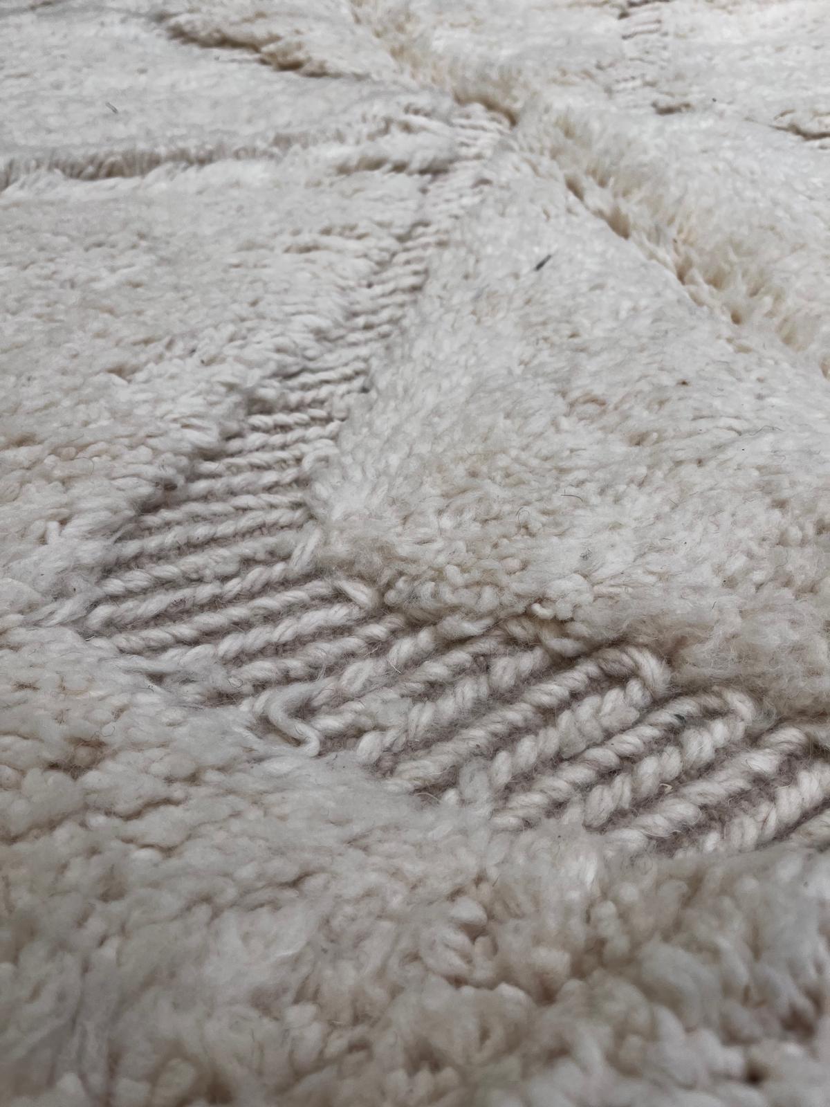 Tapis Berbère Beni Ouarain - Losanges blanc – Image 3