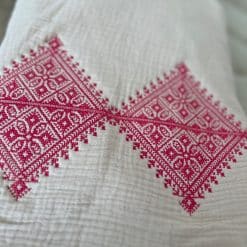 Couverture bébé Fessi sable et rose - 90 cm * 90 cm